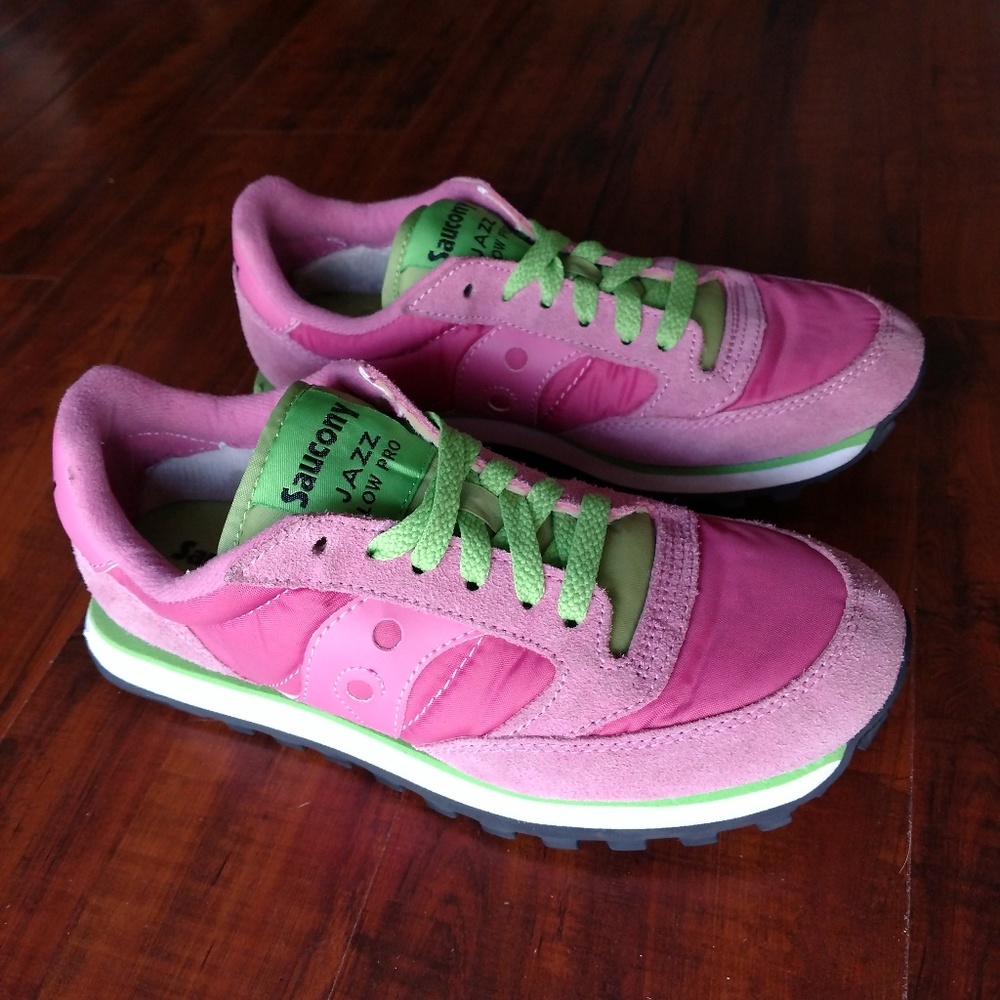 Saucony Jazz Low Pro Pink/Lime Green